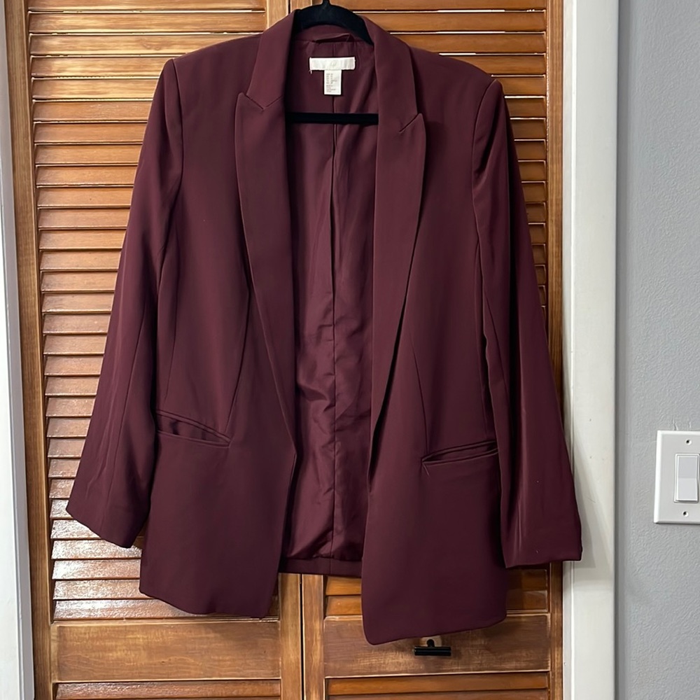 Maroon Blazer, oversized